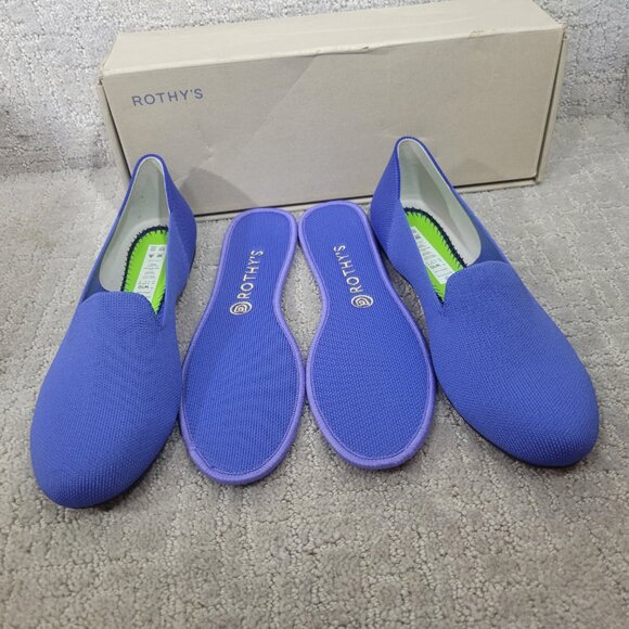 Rothy's The Loafer Cornflower Blue Slip On Round Toe Shoes Womens Size US 9,10 - Picture 8 of 10
